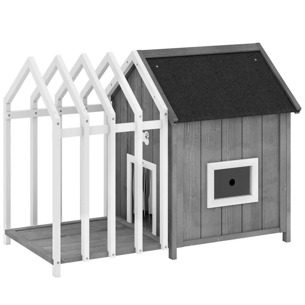 PAWHUT Niche villa pour chien sur pied – 10 kg 40 cm