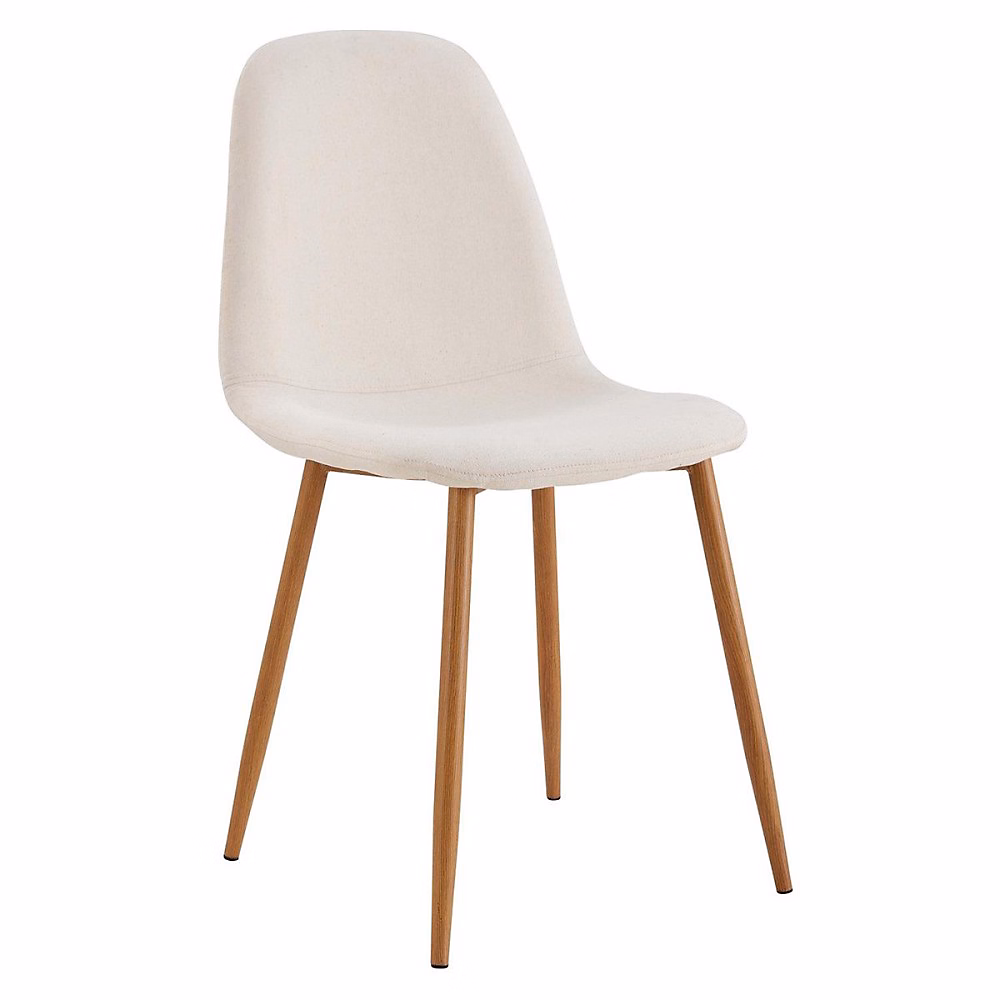 Chaise Poésie pieds métal imitation bois | Chaise