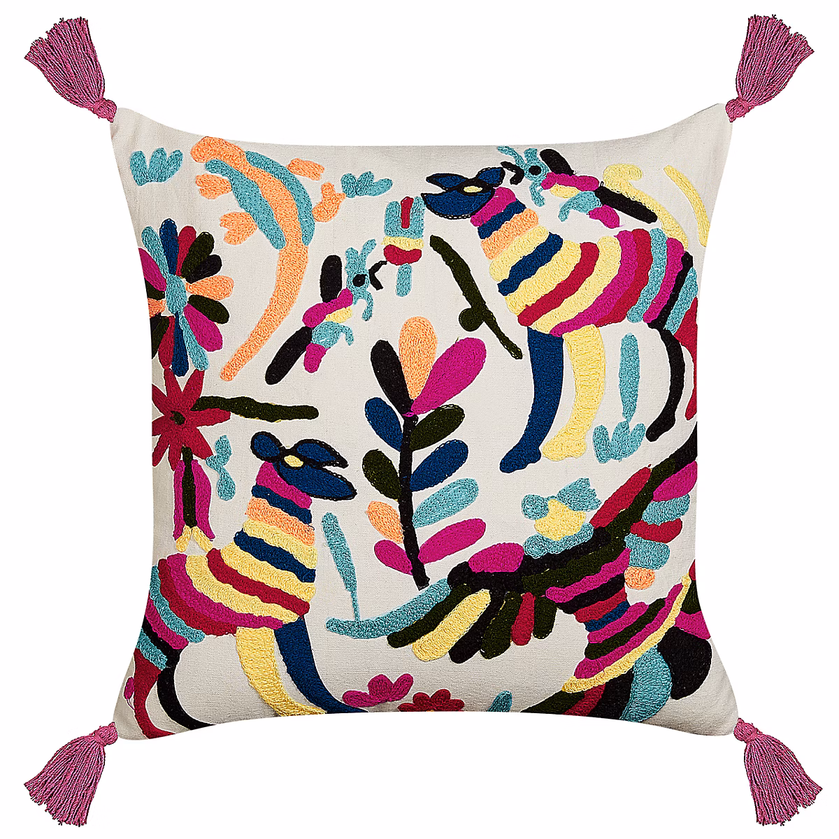 Coussin RAIGANJ 50 × 50 cm Coton Multicolore Motif abstrait