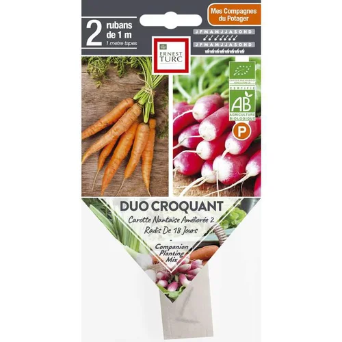 Graines de Duo croquant carotteadis bio Ernest Turc - graines à semer