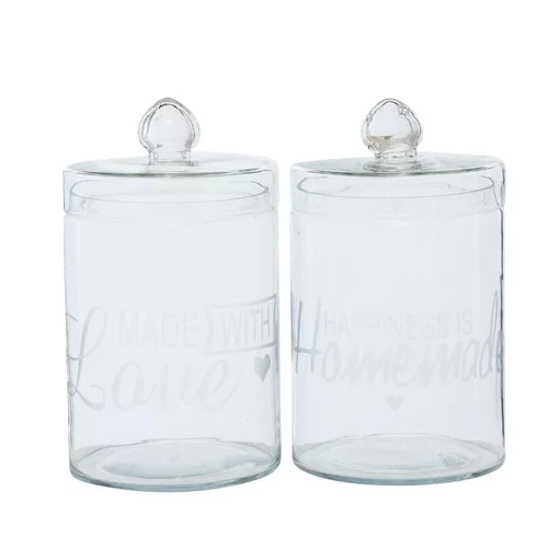 Bonbonnière coloris transparent en verre Cook - Ø 12 cm