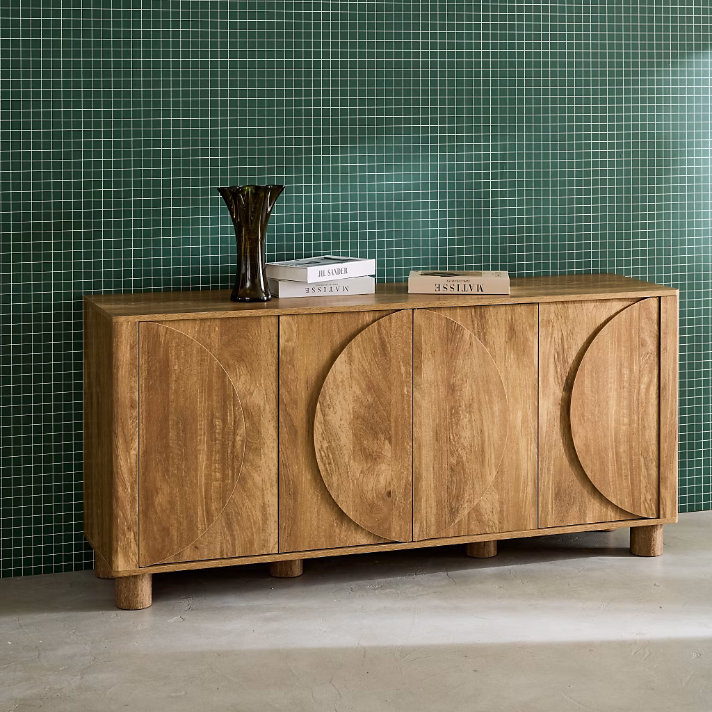 Meuble – Buffet décor bois de manguier 4 portes 155cm Pondi