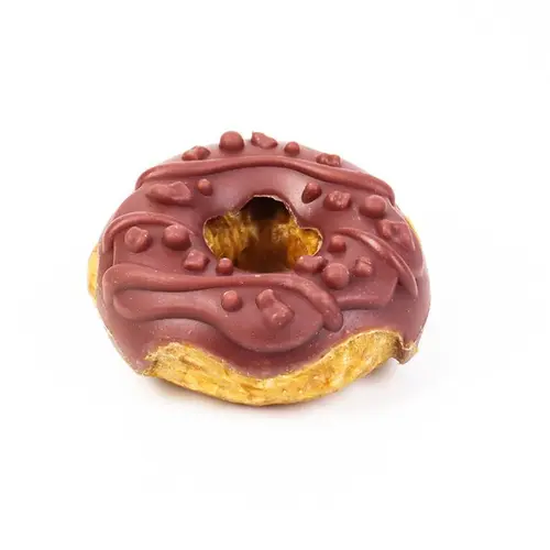 Friandise à mâcher pour chien en vrac donut au poulet et à la mytille Bubimex – Ø 7 cm – Prix à la pièce