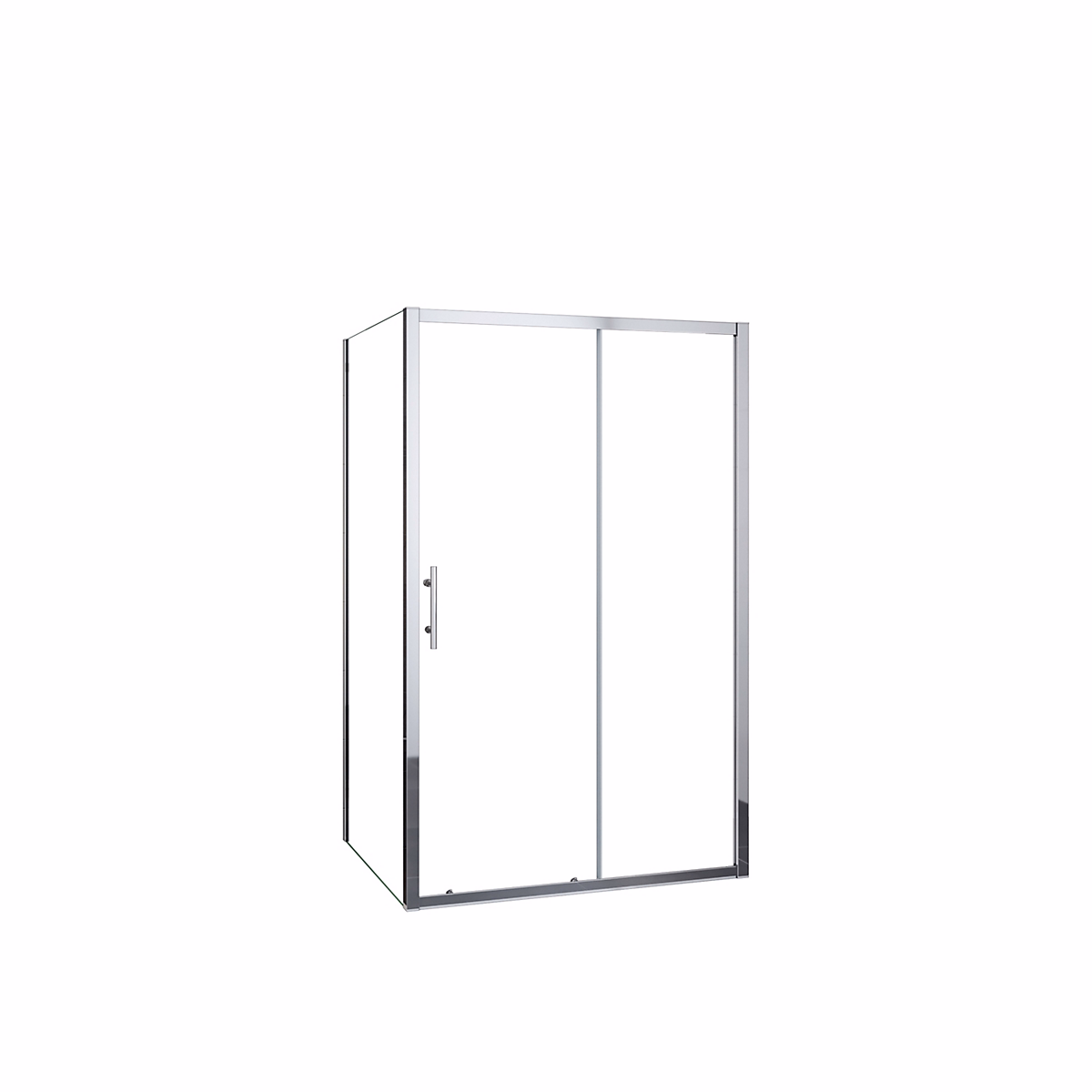 Cabine de douche 130 × 100 × 190cm porte de douche + paroi latérale en verre trempé