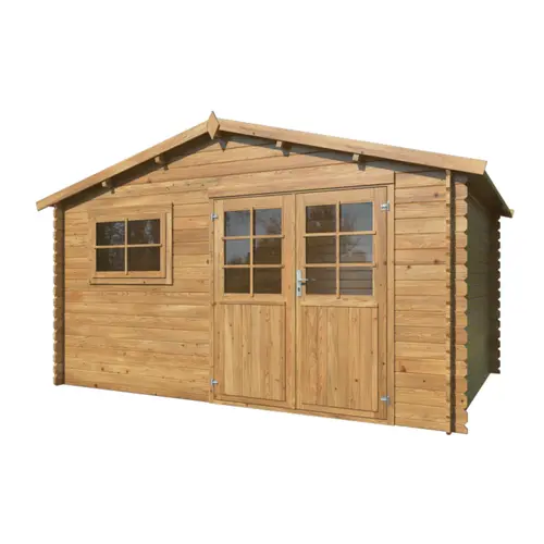 Abri de jardin naturel White Wood Bruges - 10.8 m² / 28 mm
