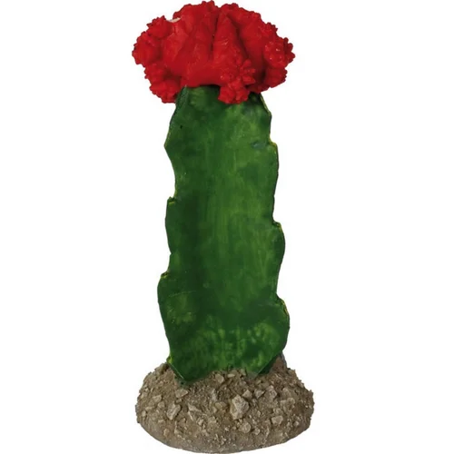 Décor pour vivarium en résine coloris vert Reptile Planet Cactus - 7 x 7 x 15 cm
