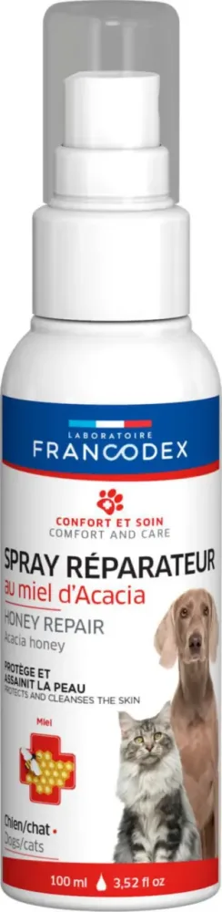 Spray réparateur miel pour chien et chat Francodex – 100 ml