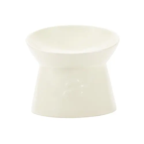 Gamelle surélevée pour chat Scruffs coloris beige