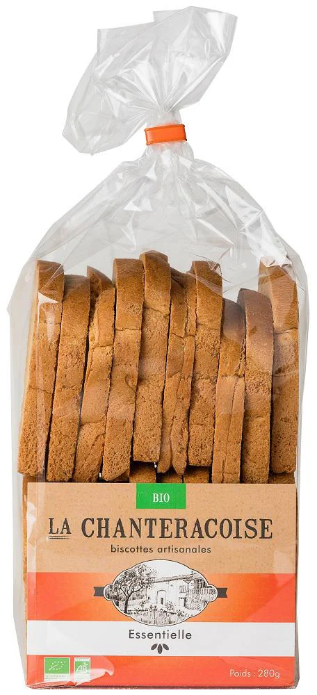 Biscottes bio nature Essentielle Chanteracoise - 180 g