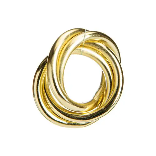 Rond de serviette 3 anneaux en métal doré - Ø 6 cm