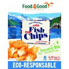 Colin d’Alaska façon fish and chips surgelés Food4Good - 200 g
