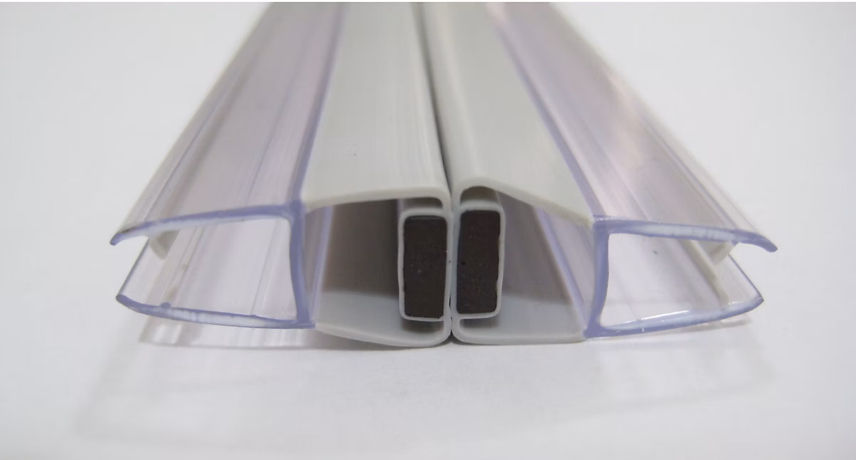 2 joints magnétiques en D l.200 cm pour porte et paroi de douche coulissante 6 mm – Aurlane
