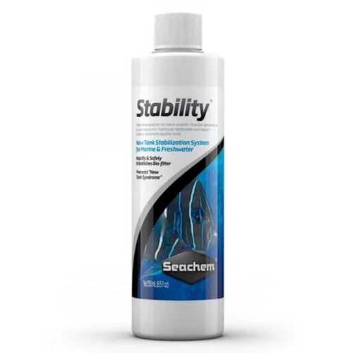 Stabilisateur d'eau pour aquarium, bio, SEACHEM Stability - 250ml
