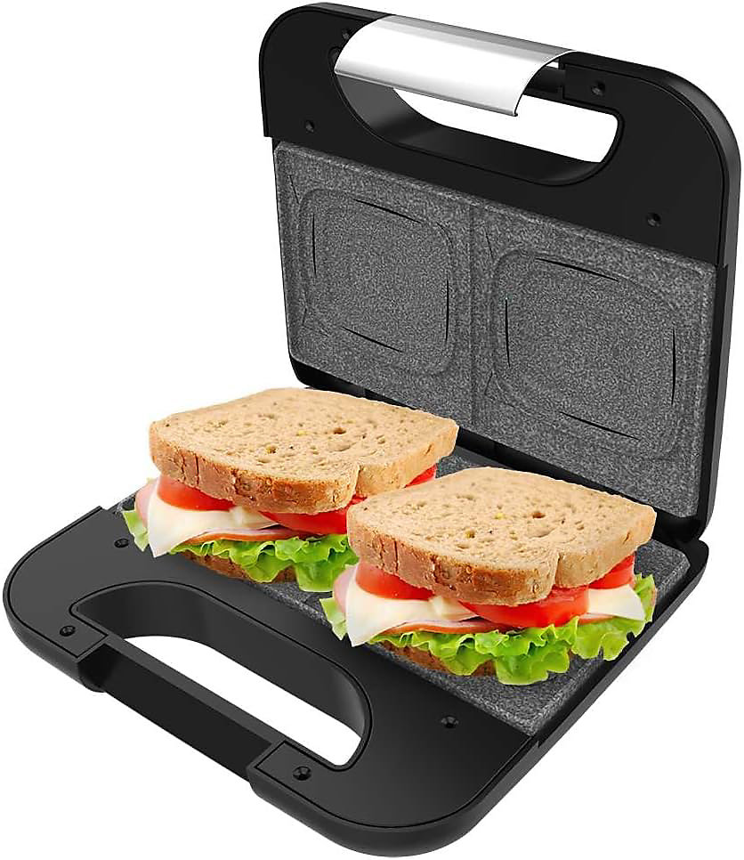 Petit électroménager – Appareil à sandwich 800W avec plaques carrées antiadhésives