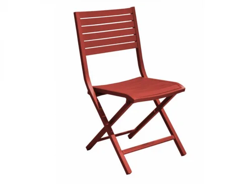 Chaise pliante en aluminium rouge - PROLOISIRS Lucca