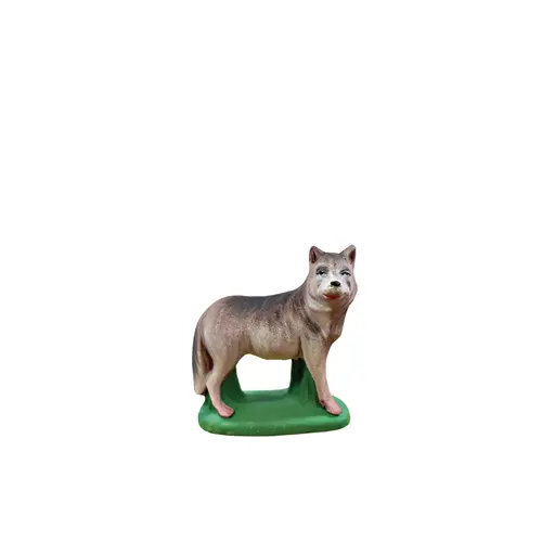 Animal de crèche de Noël loup Santons Escoffier - 4,6 x 2,5 x 4,5 cm