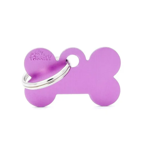 Médaille en aluminium violet MyFamily Basic petit os