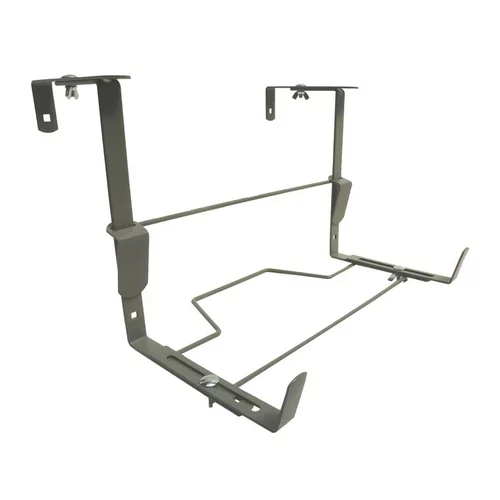 Support balconnière universel ergonomique en métal gris souris 35 cm