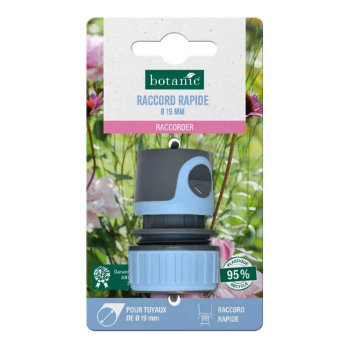 Raccord rapide botanic® pour tuyaux de Ø 19 mm