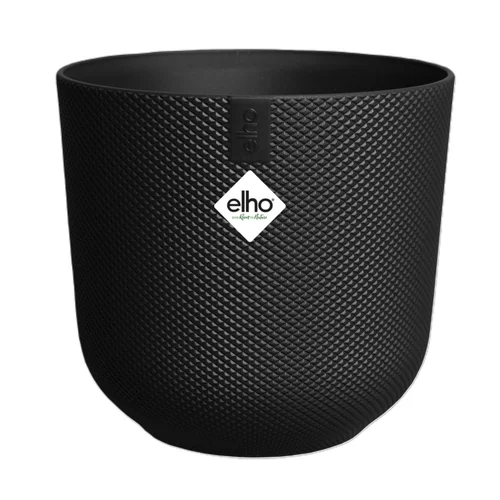 Cache-pot en plastique living noir Elho Jazz - Ø 26 cm