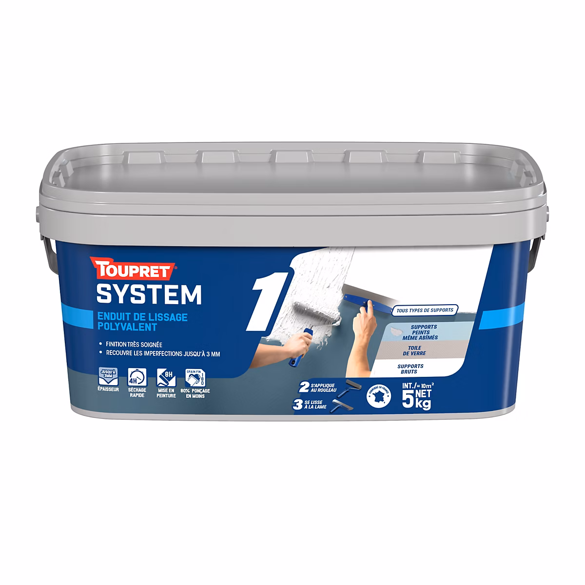 Enduit de lissage polyvalent Toupret System 1 – 5 kg
