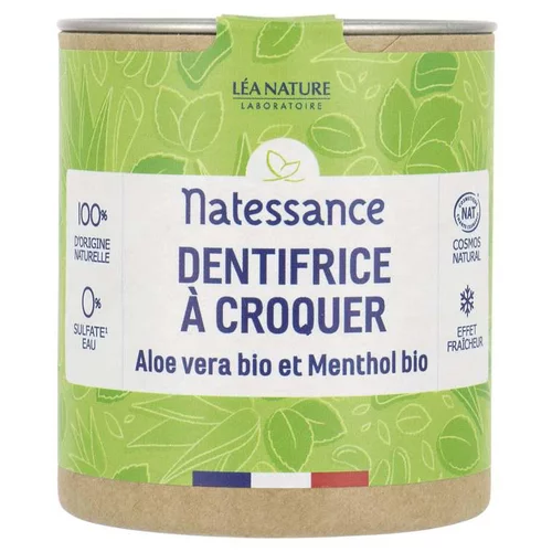 Dentifrice à croquer aloe vera et menthol Natessance - 52 g