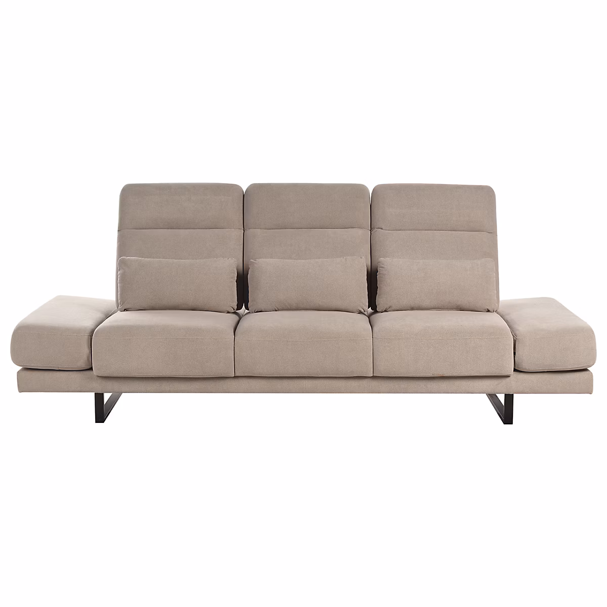 Canapé 3 places IKAST Tissu Taupe – Réf. ZIOKIKPSP9558105280